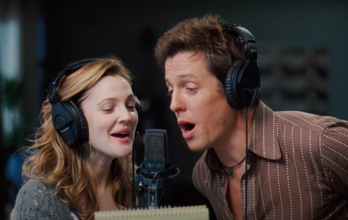 Drew Barrymore and Hugh Grant in 