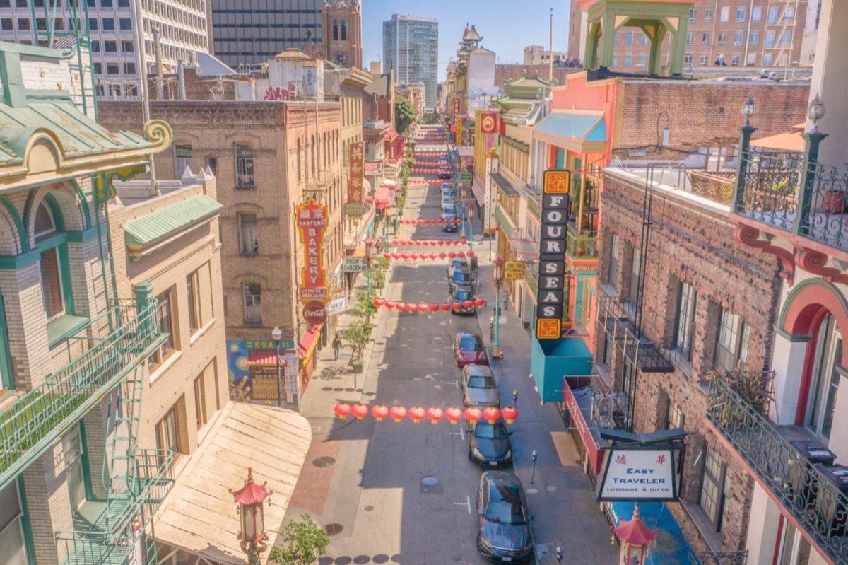 San Francisco, California / United States of America - 6/6/2020: San Francisco Chinatown Empty During Shelter in Place