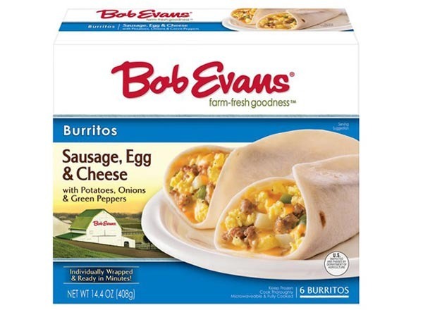 bob evans sausage, egg & cheese burrito