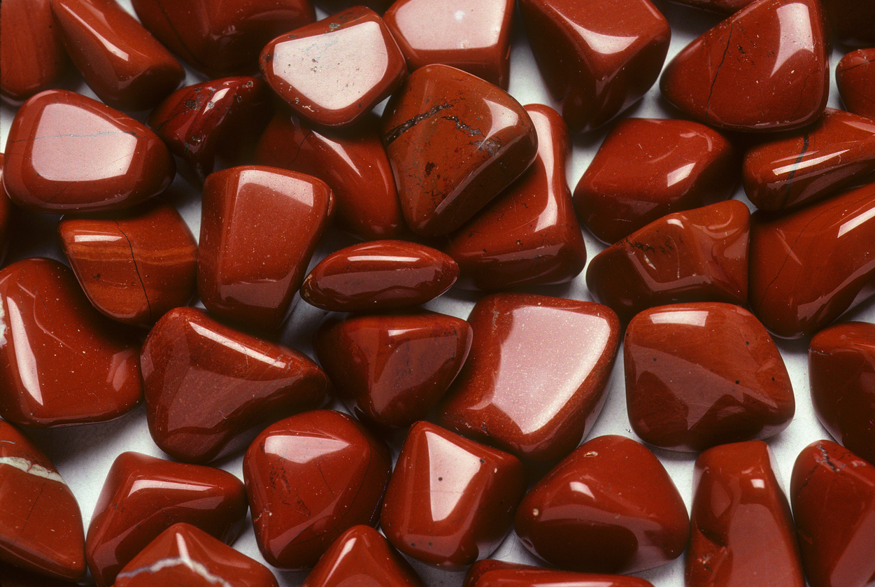 Collection of red Jasper crystals