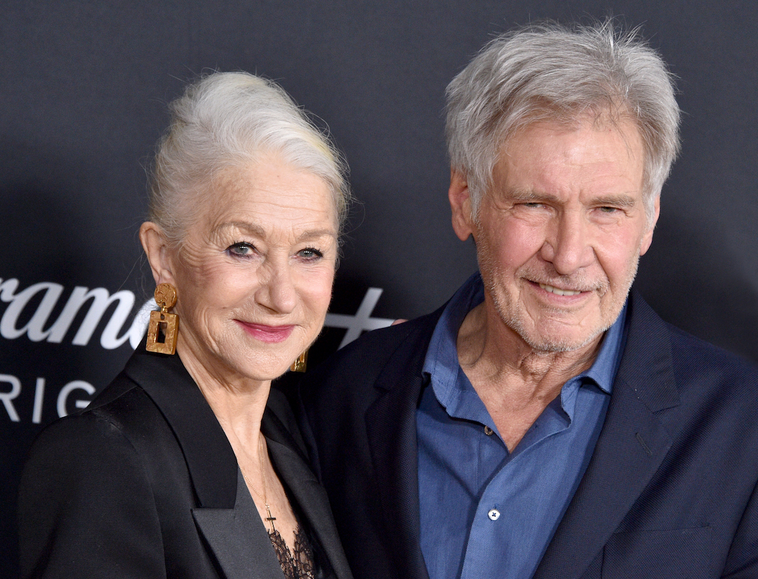 Helen Mirren and Harrison Ford at the premiere of 