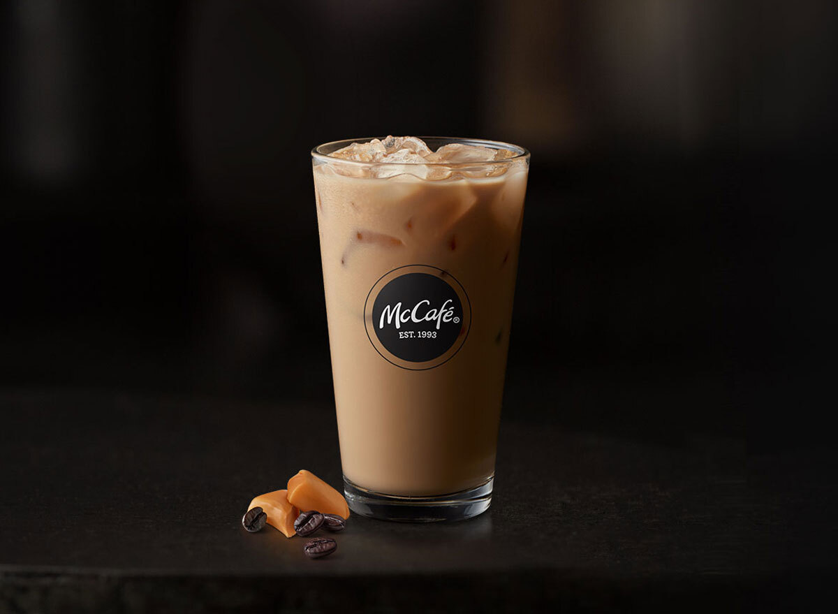Mcdonalds mccafe iced caramel latte