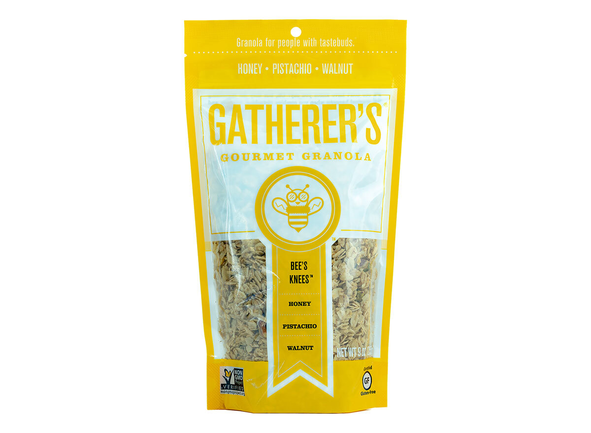 gatherers gourmet bee knees honey pistachio walnut flavored gluten free granola