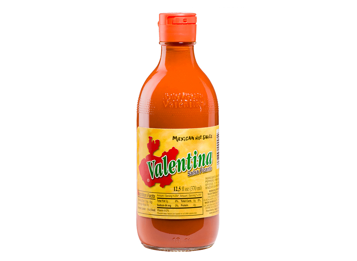 bottle of valentina hot sauce