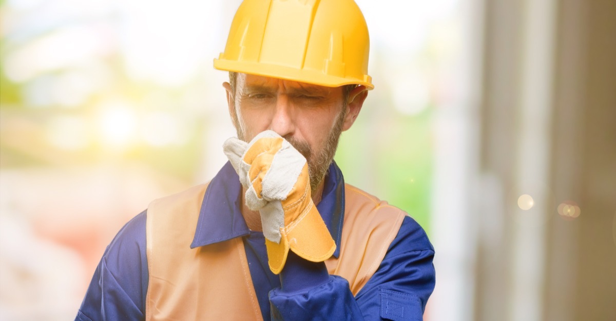An Older Construction Worker Coughing Surprising Symptoms