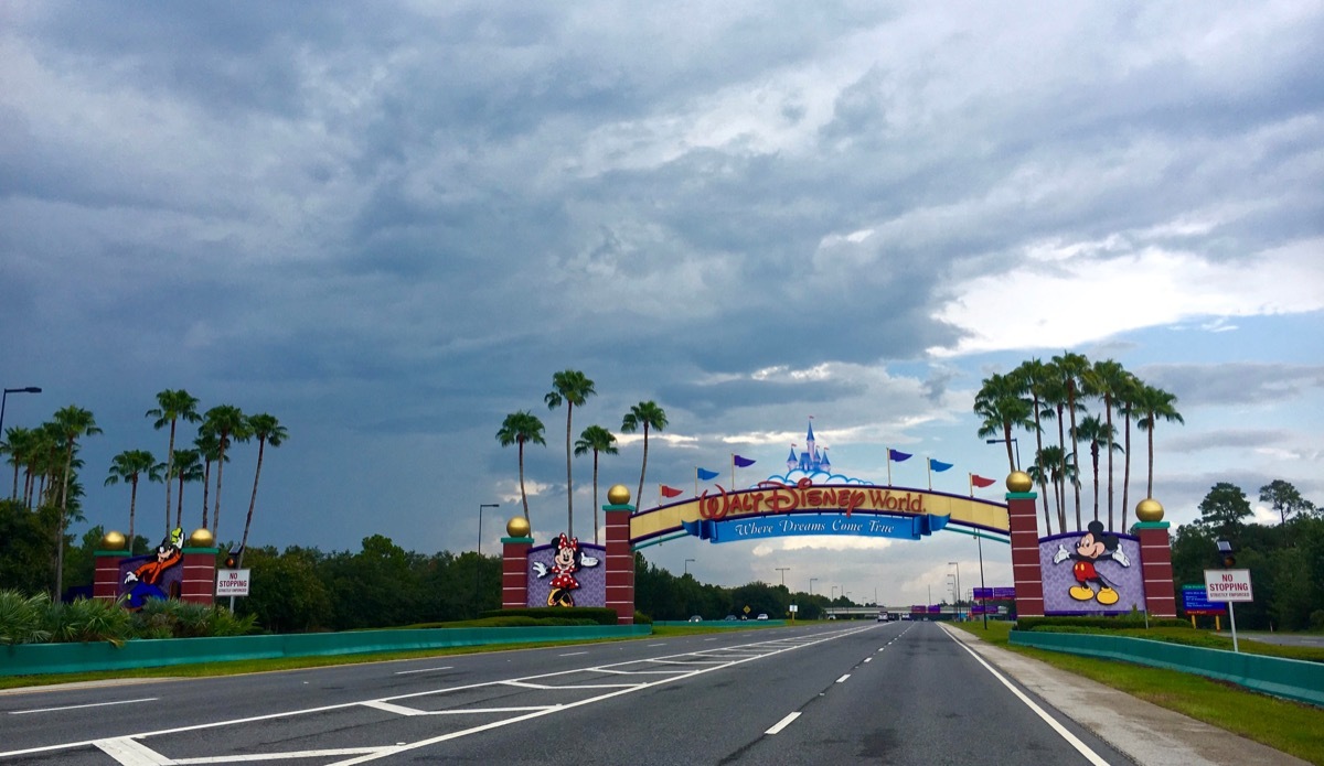 Orlando, Florida, USA - July 29, 2016: Entrance of Walt Disney World near Orlando