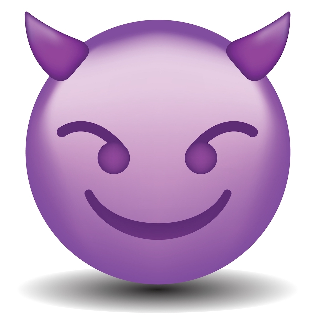 purple smirking devil face emoji
