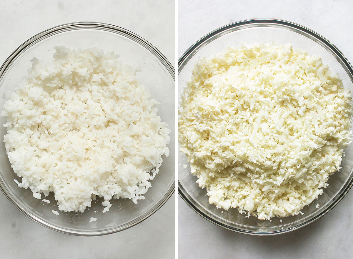 Swapping out rice with cauliflower rice
