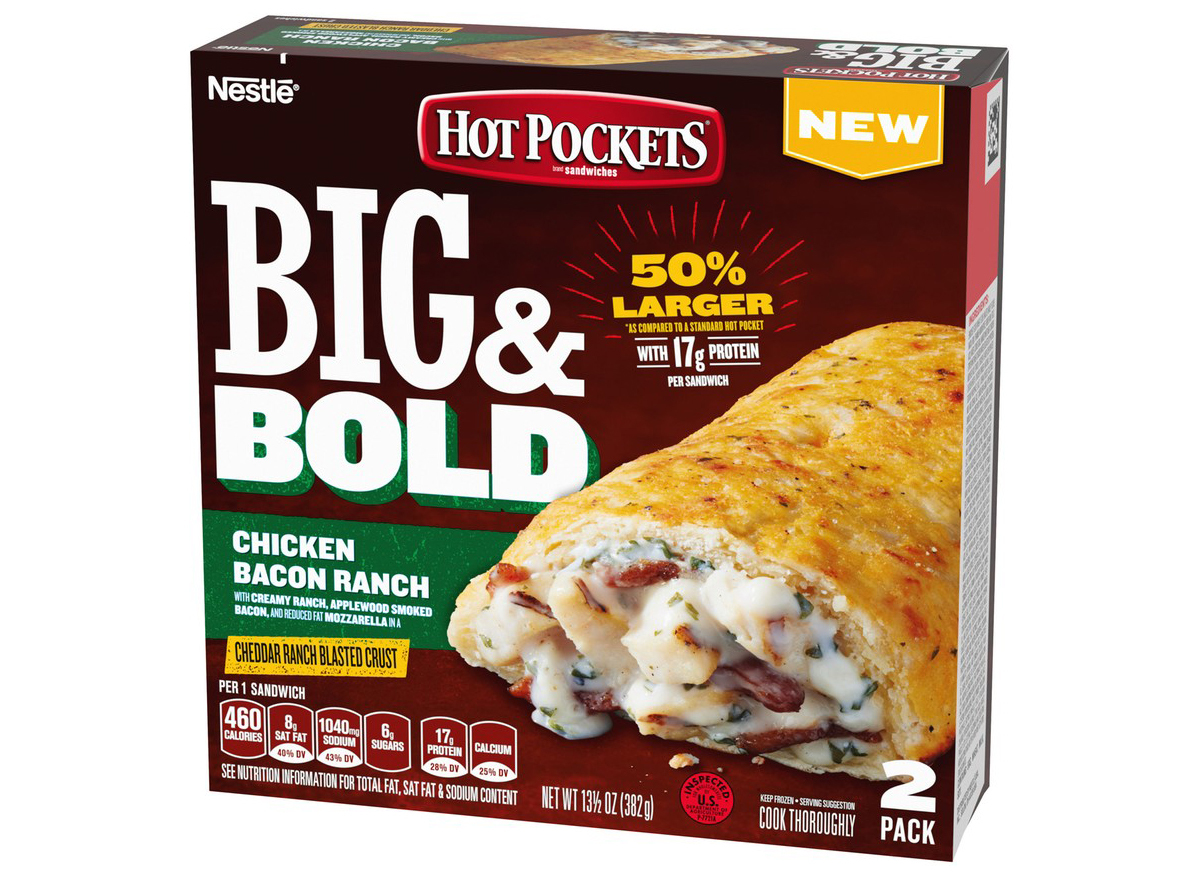 hot pockets big and bold chicken bacon ranch