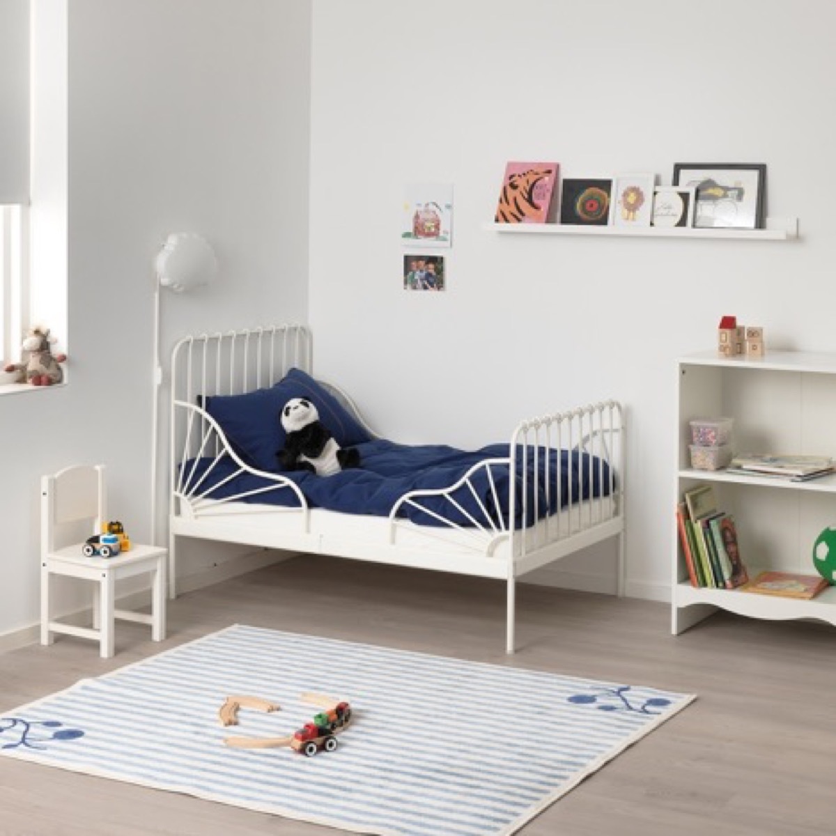 Ikea toddler bed in bedroom