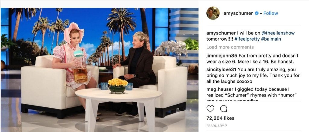 Amy Schumer Ellen funniest celebrity photos