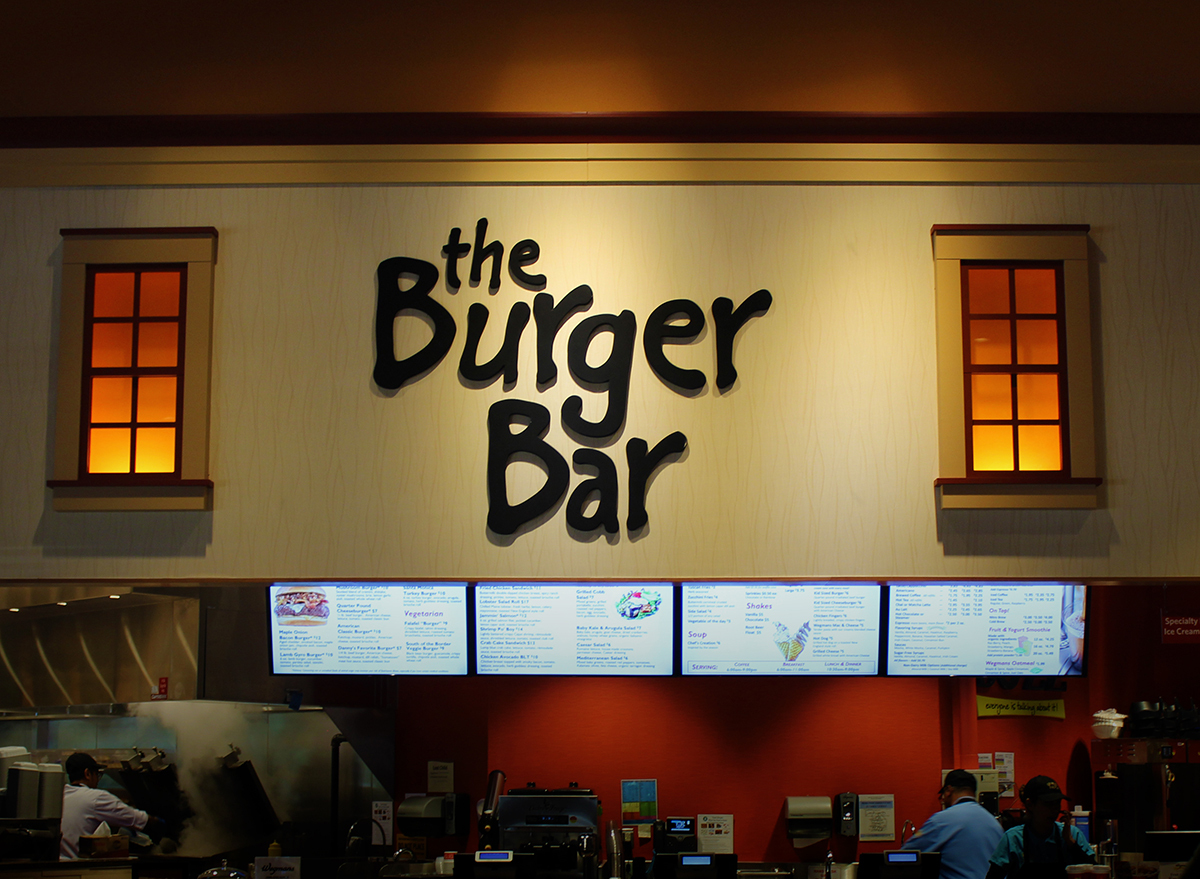 wegmans burger bar sign