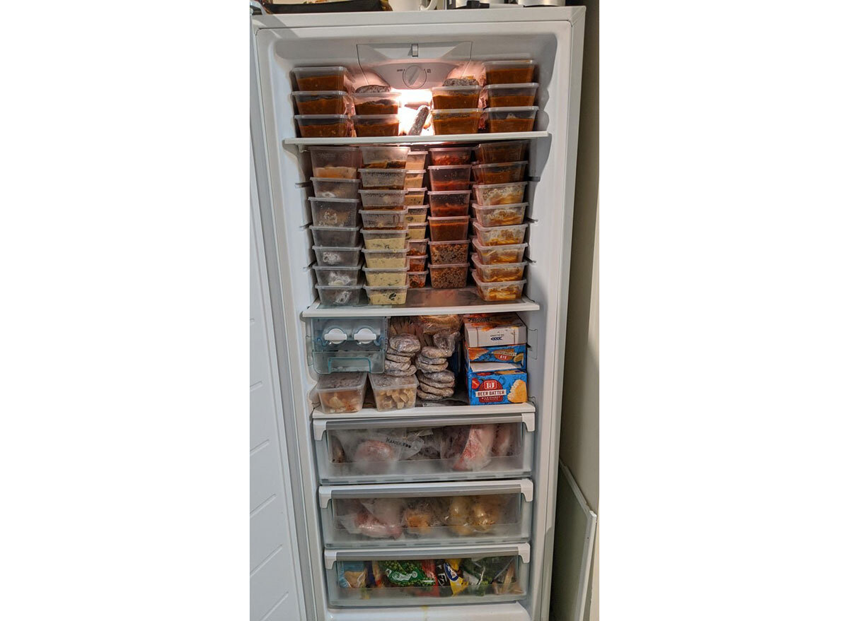 stocked freezer