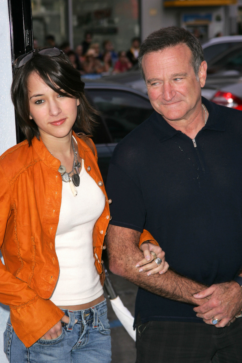 Zelda and Robin Williams at the premiere of 