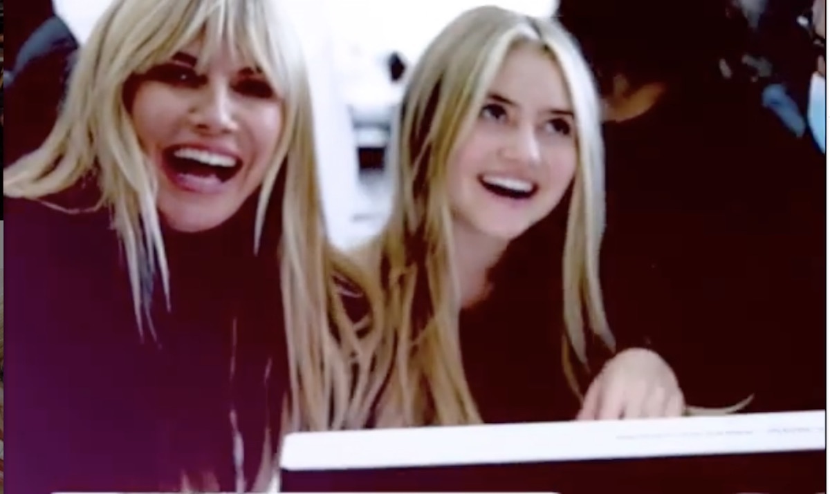 heidi and leni klum, behind the scenes on the set of vogue