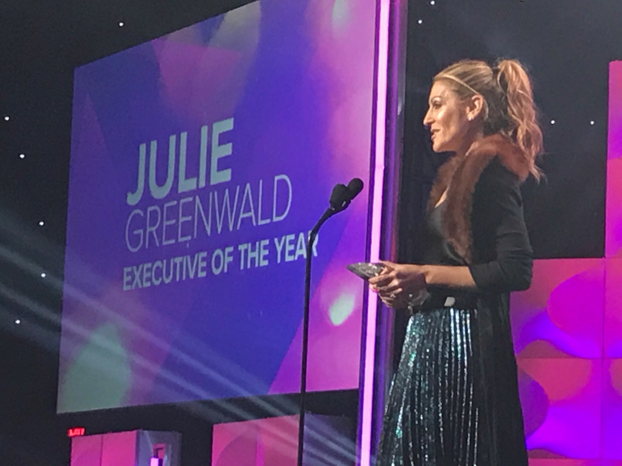julie greenwald at the woman in music awards