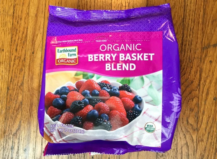 Frozen organic berries