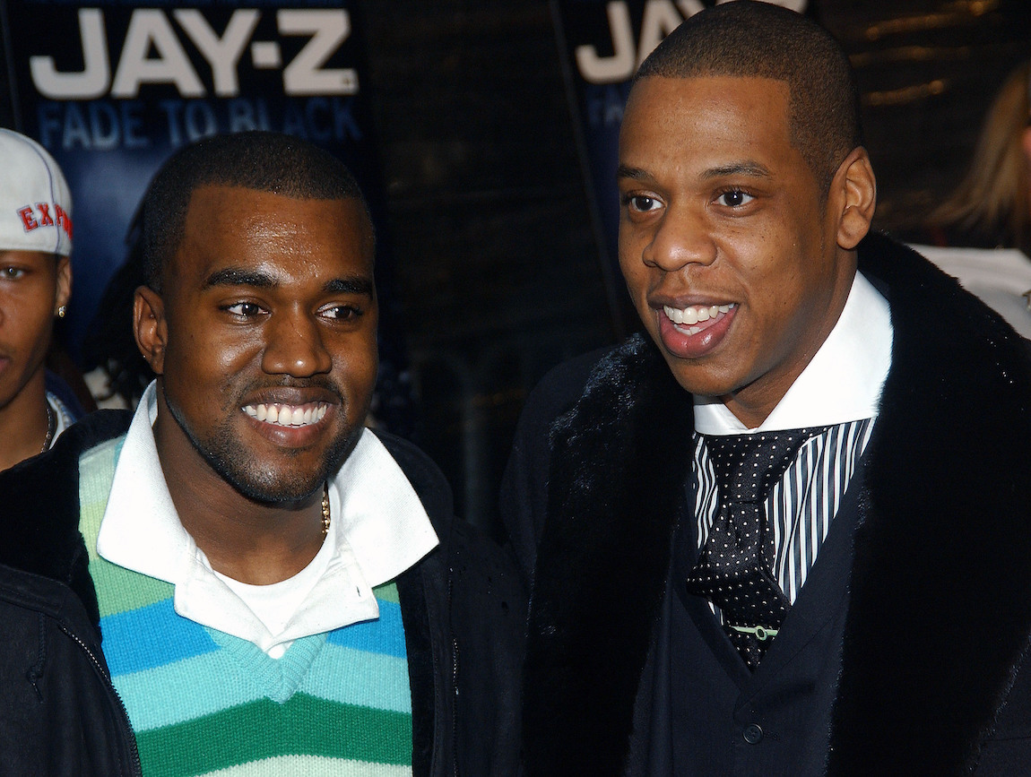 Kanye West and Jay-Z at the premiere of 
