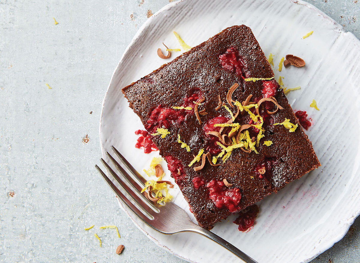 Fudgy raspberry brownies