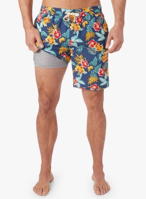 A pair of Fair Harbor Anchor swim trunks