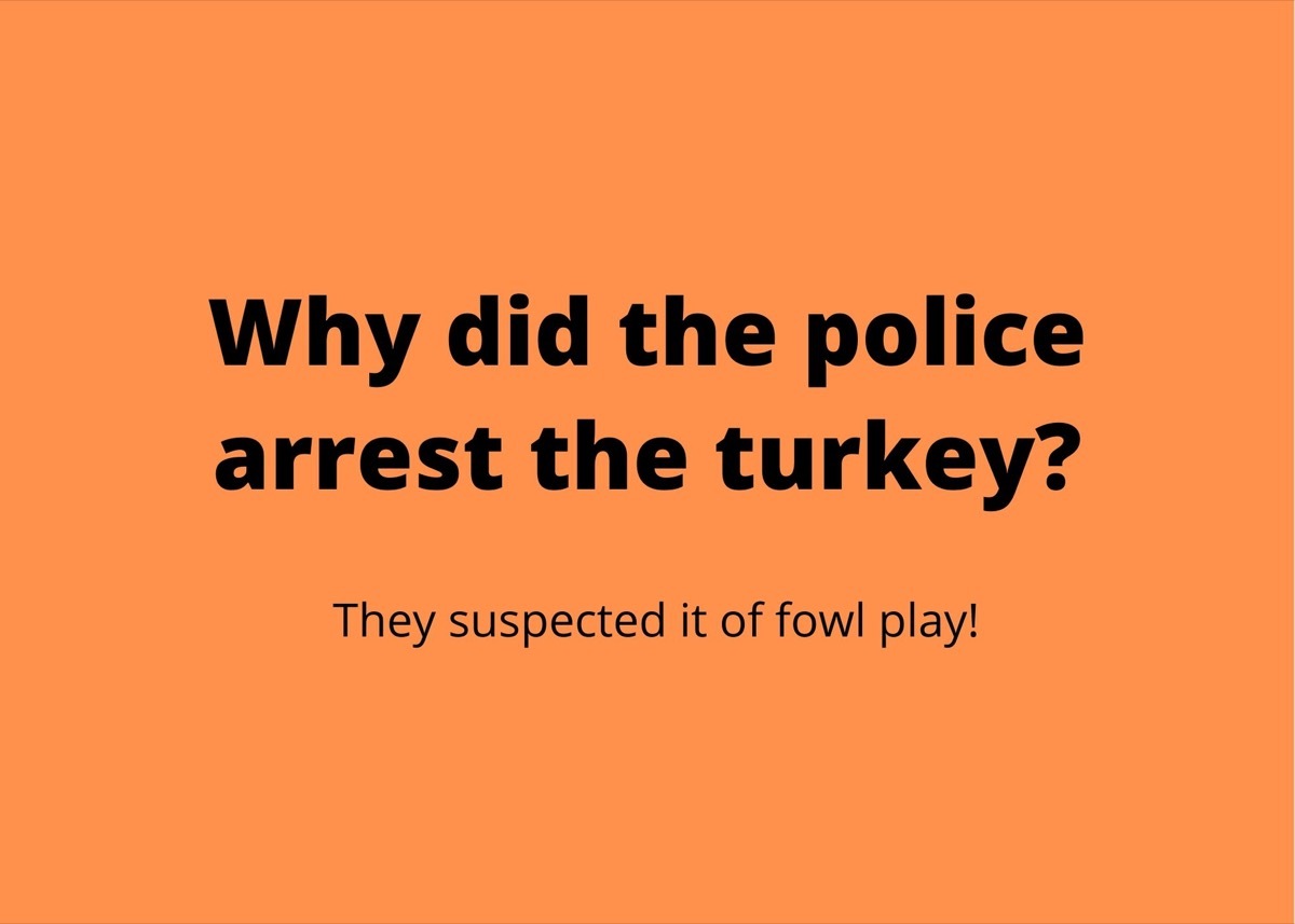 turkey jokes graphic for thanksgiving jokes