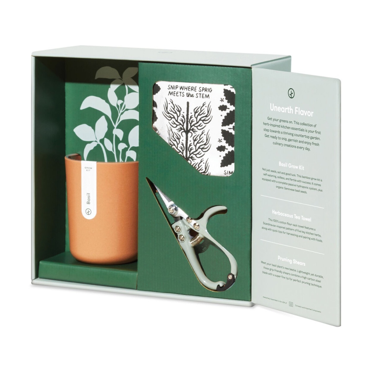 hydroponic herb set in packaging