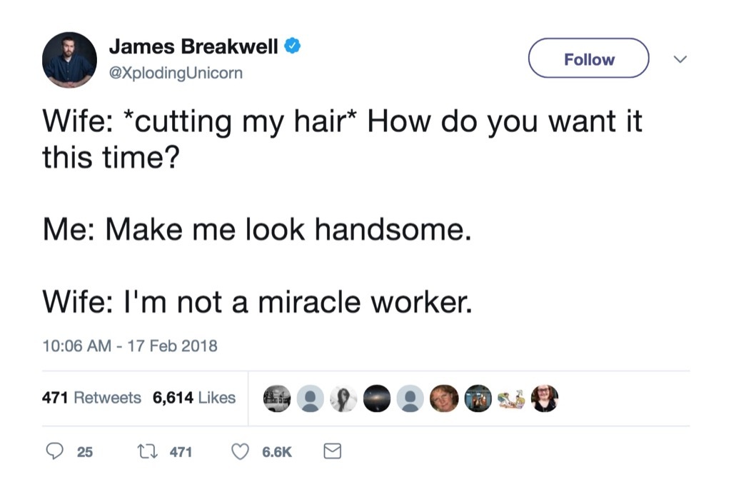 James Breakwell funniest celebrity marriage tweets