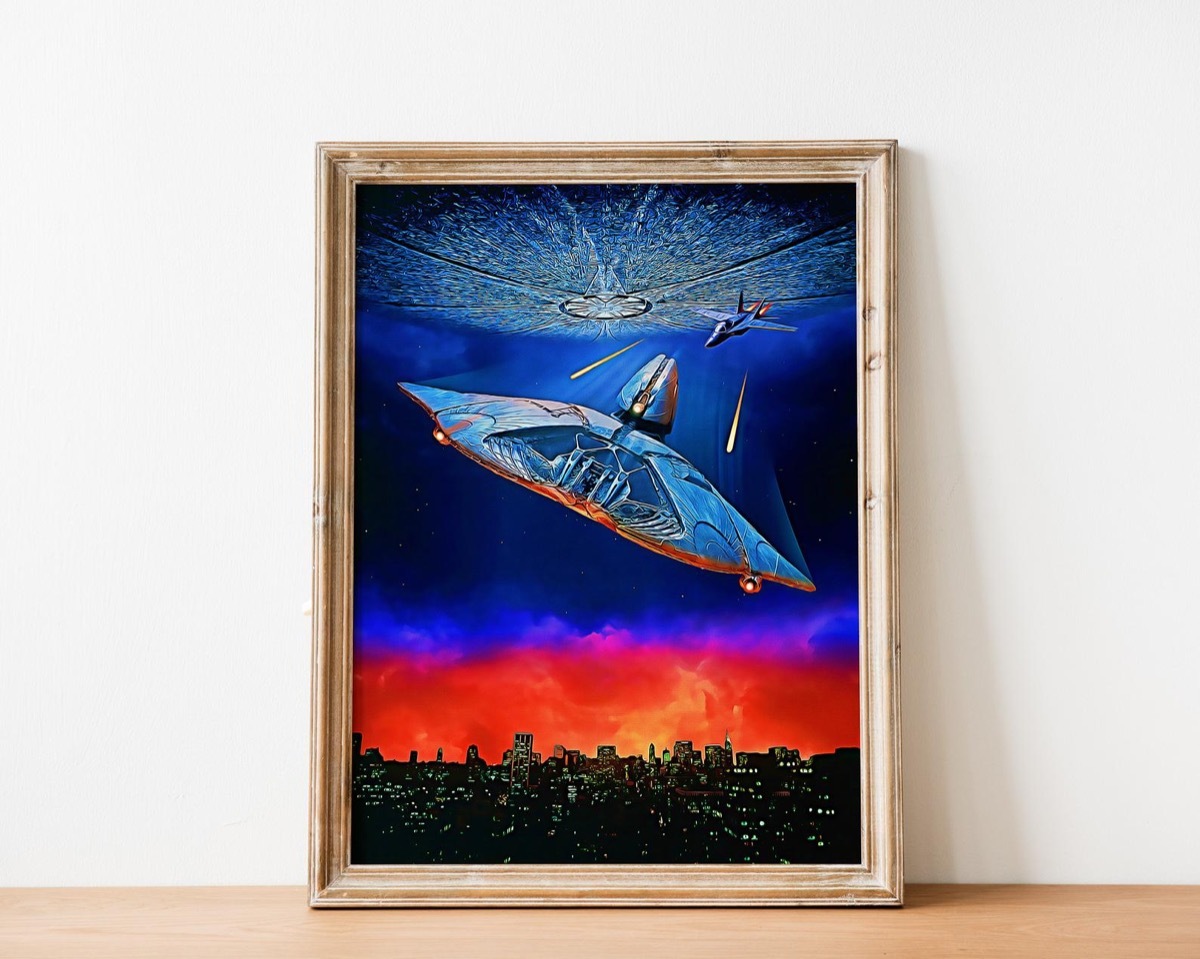 independence day ufo painting, independence day gifts
