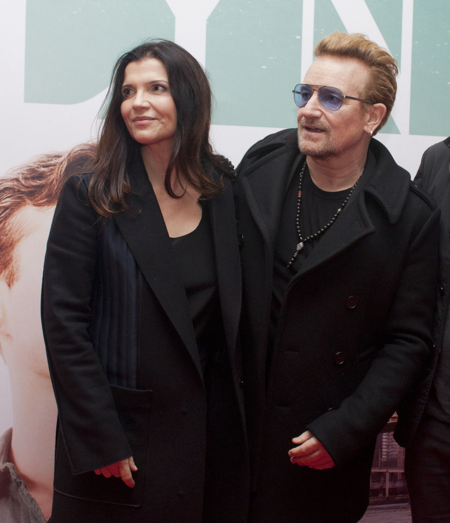 Ali Hewson and Bono at the Irish premiere of Brooklyn at the Savoy Cinema in 2015