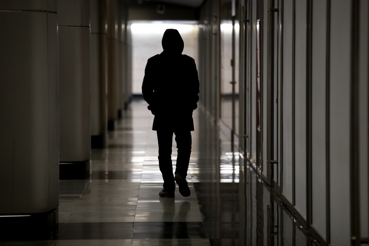 mysterious man in hallway, safety tips