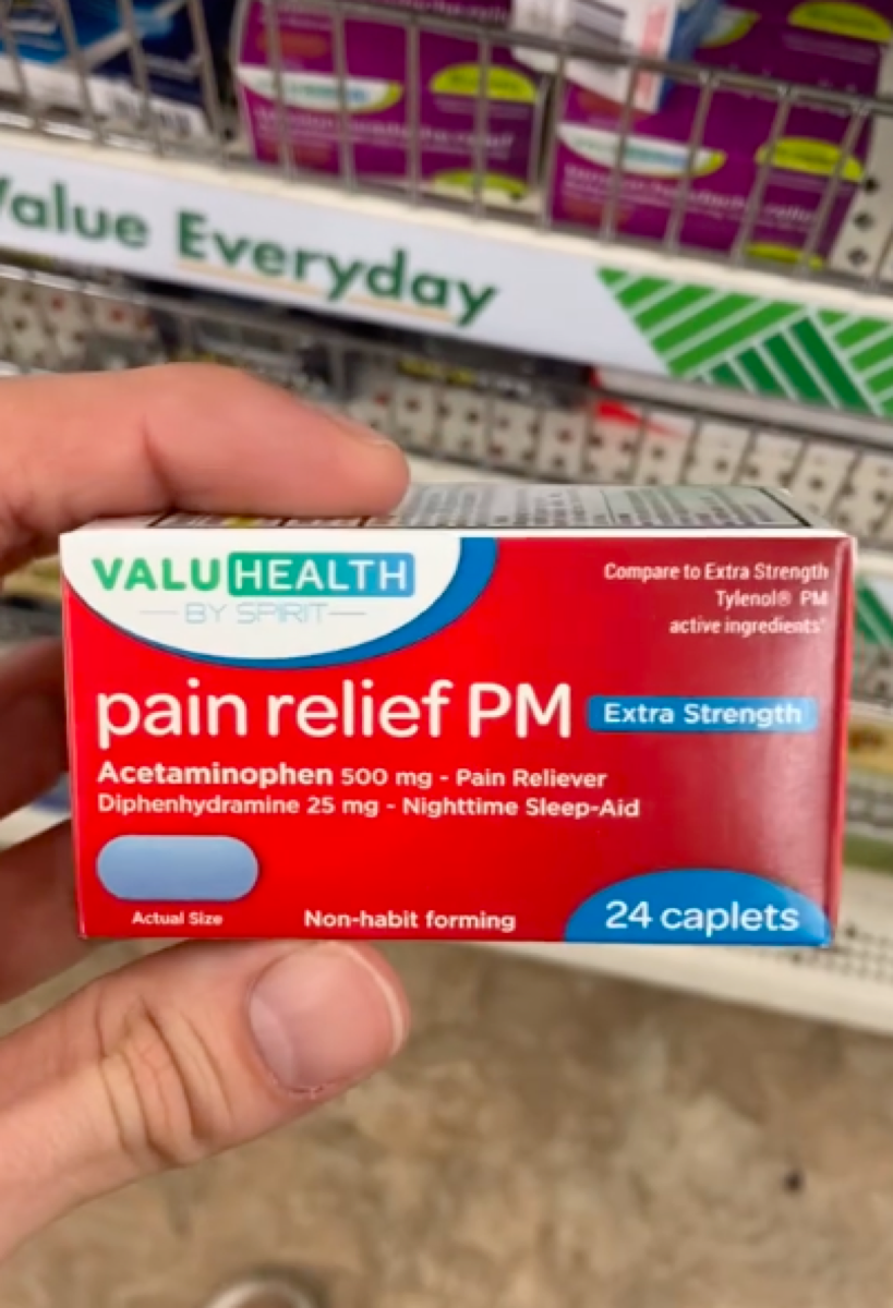 Dollar Tree medications pain relief PM