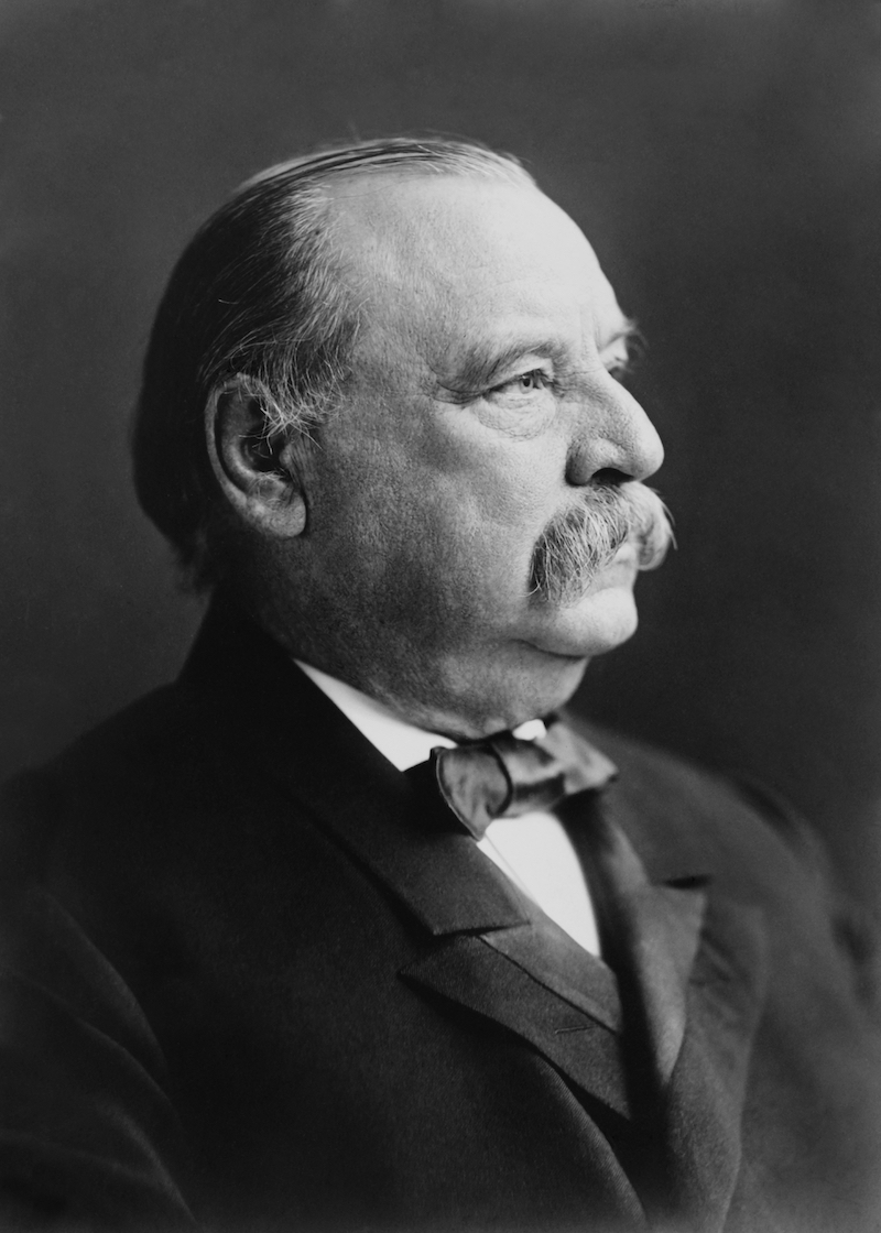 Former President Grover Cleveland, 22nd and 24th US President in 1903 photo by Frederick Gutekunst. 
