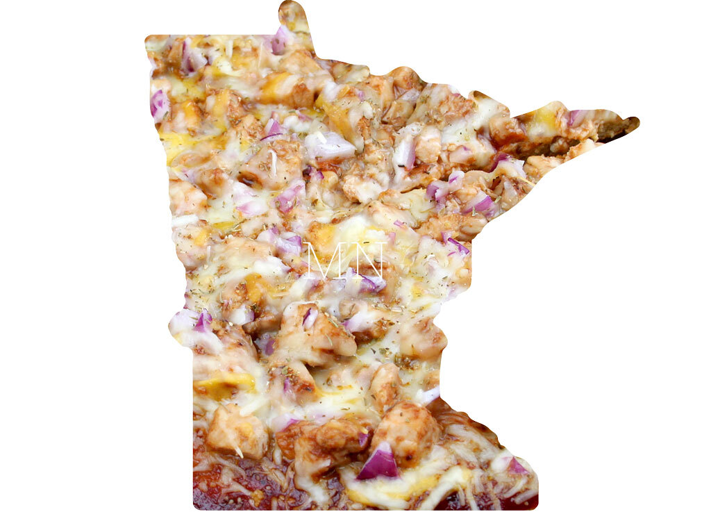 Minnesota BBQ chicken pizza