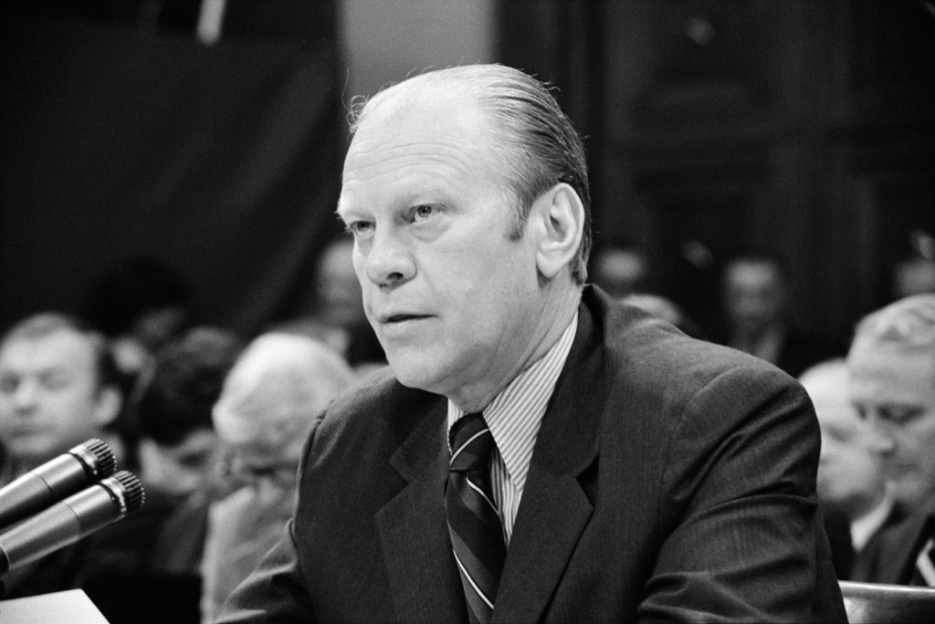Gerald Rudolph Ford, born Leslie John Lynch, Nixon's Vice-President and 38th President of the United States of America (1973-1974) when Nixon resigned