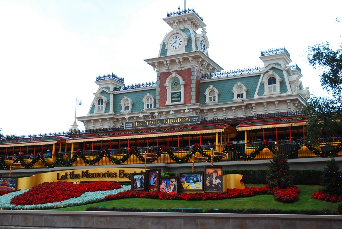 The Historic Train Station at Disney World in Orlando, Florida