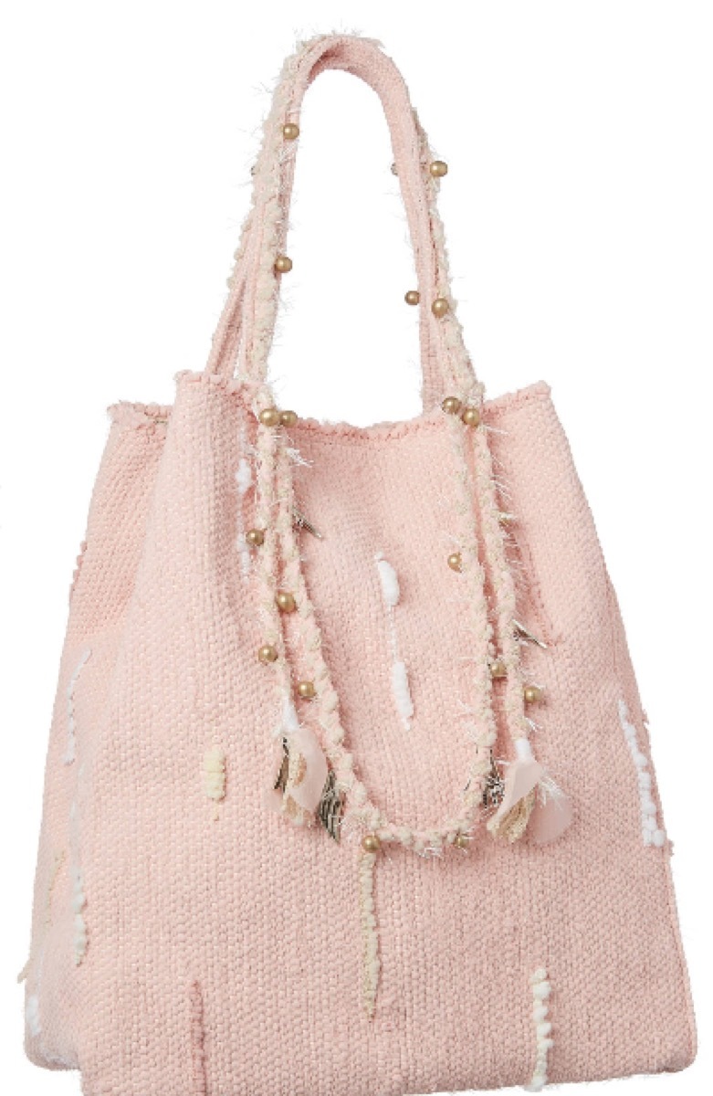 pink tote, luxury beach bags