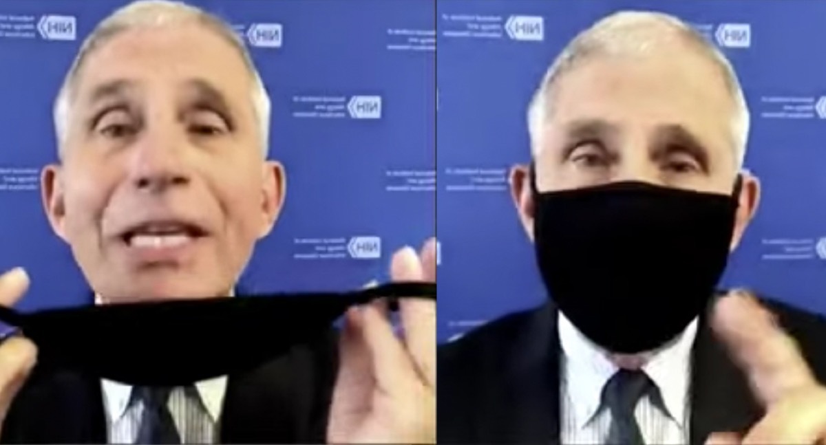 Dr. Anthony Fauci wearing face mask