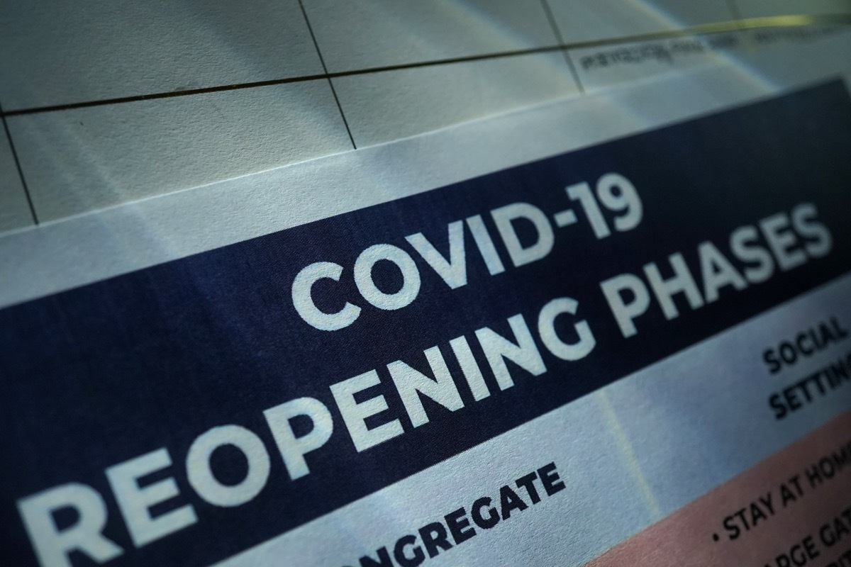 shot of coronavirus reopening plan