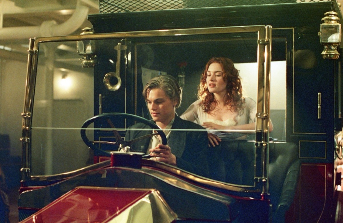 Jack and Rose in the car in Titanic